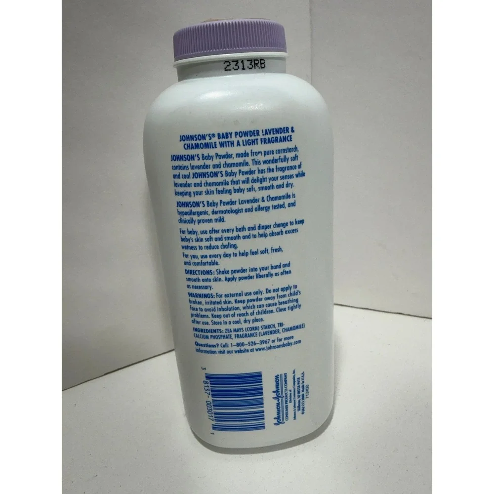 Johnsons Baby Powder Lavender & Chamomile vintage 2000's 15 oz New Scent USA